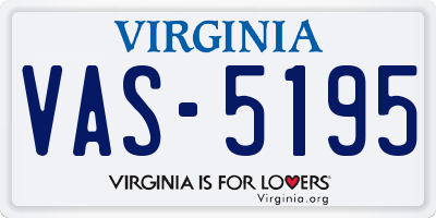 VA license plate VAS5195