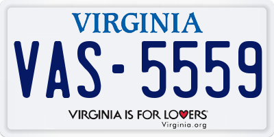 VA license plate VAS5559