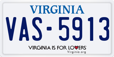 VA license plate VAS5913