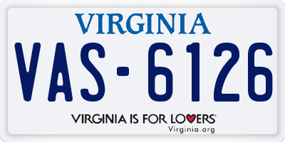 VA license plate VAS6126