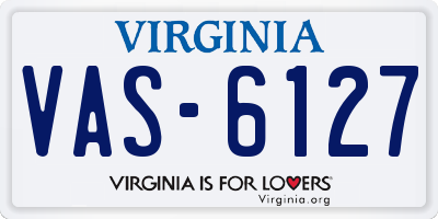 VA license plate VAS6127