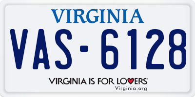 VA license plate VAS6128