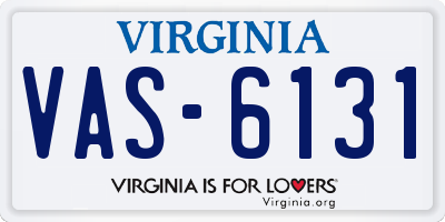 VA license plate VAS6131