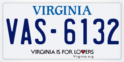 VA license plate VAS6132