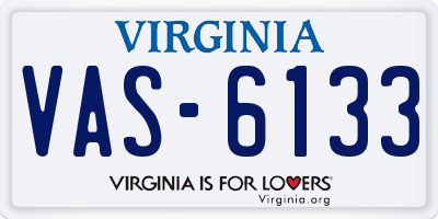 VA license plate VAS6133