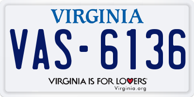 VA license plate VAS6136