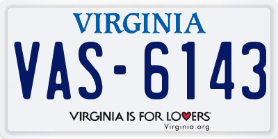 VA license plate VAS6143