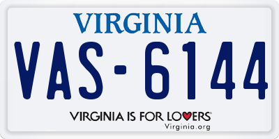 VA license plate VAS6144