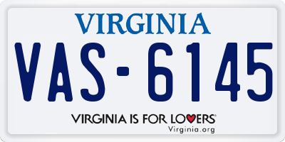 VA license plate VAS6145