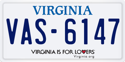 VA license plate VAS6147