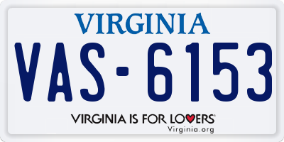 VA license plate VAS6153