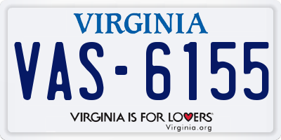 VA license plate VAS6155