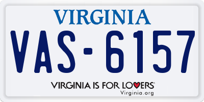 VA license plate VAS6157