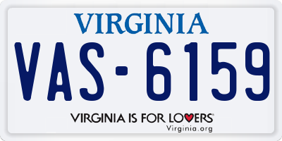 VA license plate VAS6159