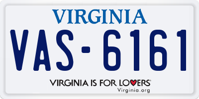 VA license plate VAS6161