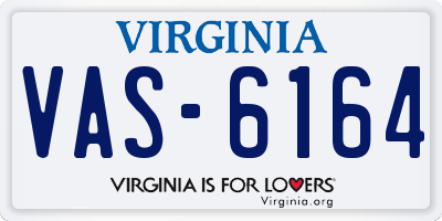 VA license plate VAS6164