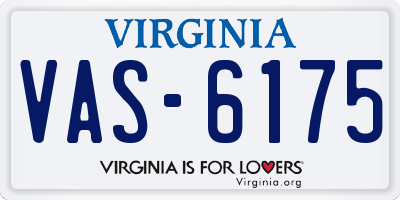 VA license plate VAS6175