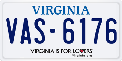 VA license plate VAS6176