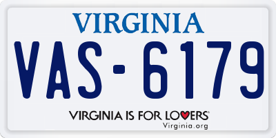 VA license plate VAS6179