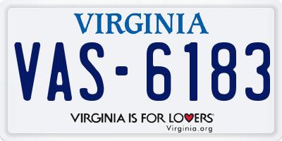 VA license plate VAS6183