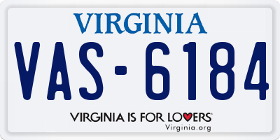 VA license plate VAS6184