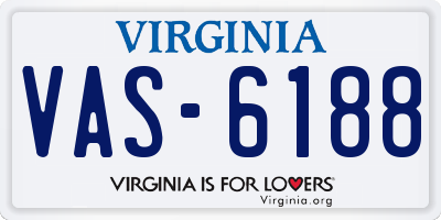 VA license plate VAS6188