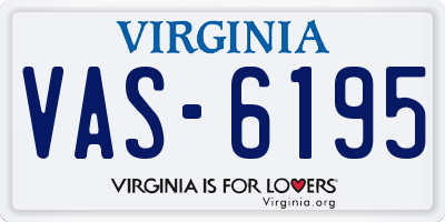 VA license plate VAS6195