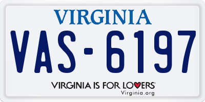 VA license plate VAS6197