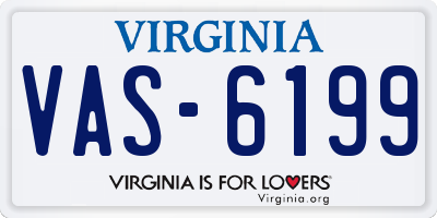 VA license plate VAS6199