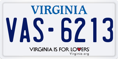 VA license plate VAS6213