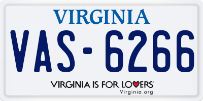 VA license plate VAS6266