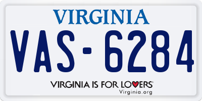 VA license plate VAS6284