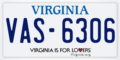 VA license plate VAS6306