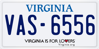 VA license plate VAS6556