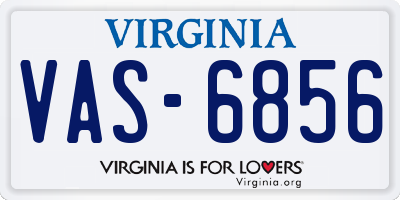 VA license plate VAS6856