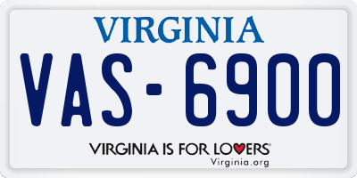 VA license plate VAS6900