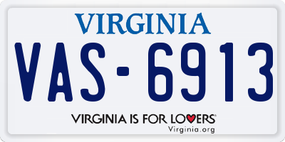 VA license plate VAS6913