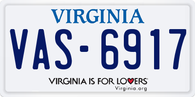 VA license plate VAS6917