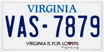 VA license plate VAS7879