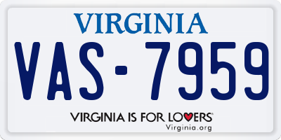 VA license plate VAS7959