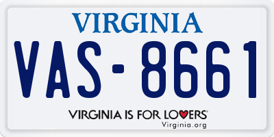 VA license plate VAS8661