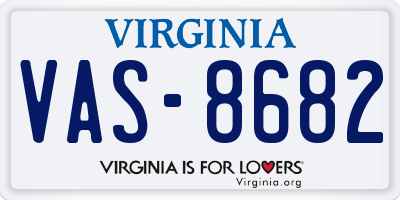 VA license plate VAS8682