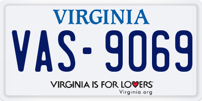 VA license plate VAS9069