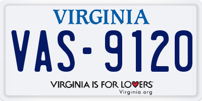 VA license plate VAS9120