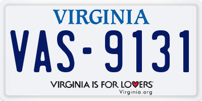 VA license plate VAS9131