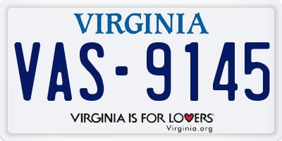 VA license plate VAS9145