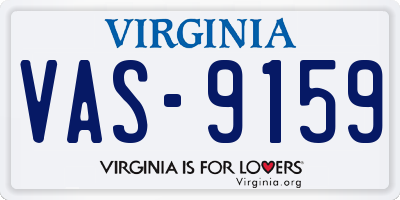 VA license plate VAS9159