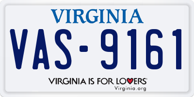 VA license plate VAS9161