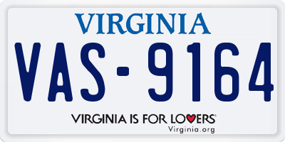 VA license plate VAS9164