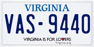 VA license plate VAS9440